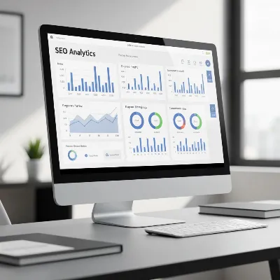 Detailed analytics dashboard showing SEO performance metrics