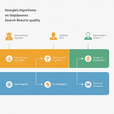 Chart depicting the timeline and impact of various Google algorithm updates