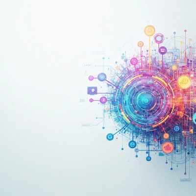 Abstract representation of data flow and analysis, symbolizing continuous improvement in SEO